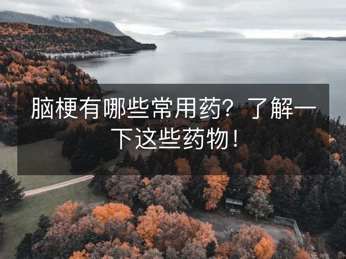 脑梗有哪些常用药?了解一下这些药物! 脑梗有哪些常用药?了解一下这些药物!